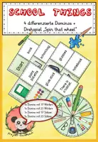 Vorschau - Spiele - Englisch - Domino - school things + Drehscheibe - Deckblatt