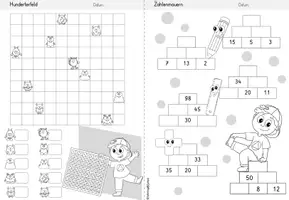 Vorschau - Stationenlernen - Zahlenraum 100 Klasse 2 | Wochenheft 1 Mathematik - Seite 2