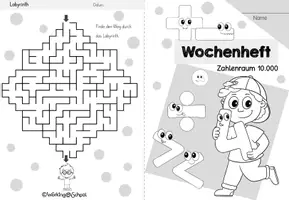 Vorschau - Arbeitsblätter - Zahlenraum 10.000 | Mathematik Klasse 4 | Wochenheft 1 - Seite 1
