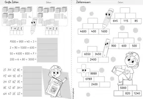 Vorschau - Arbeitsblätter - Zahlenraum 10.000 | Mathematik Klasse 4 | Wochenheft 1 - Seite 2