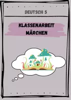 Vorschau - Klassenarbeiten - Klassenarbeit Märchen schreiben (5-6) *inklusive Checkliste - Deckblatt