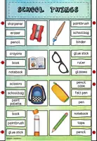 Vorschau - Spiele - School things - Klammerkarten - Englisch - Seite 2
