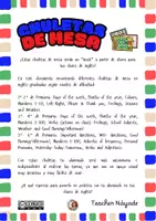 Vista previa - Refuerzo / NEE / Materiales de apoyo - CHULETAS DE MESA (Crib sheet) - ENGLISH - Portada
