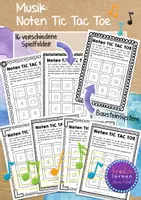 Vorschau - Arbeitsblätter - Musik: Noten TIC TAC TOE - Deckblatt