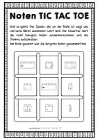 Vorschau - Arbeitsblätter - Musik: Noten TIC TAC TOE - Seite 1