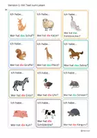 Vorschau - Spiele - Ich habe… Wer hat Tiere DAZ - Deckblatt