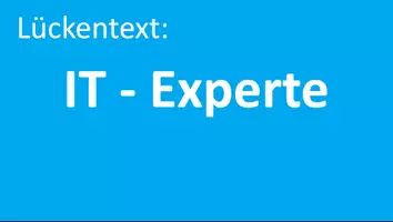 Vorschau - Arbeitsblätter - Lückentext: Arbeitsblatt_IT_Experte - Deckblatt