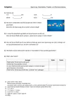Vorschau - Arbeitsblätter - Aufgaben zu Spannung und Stromstärke - Deckblatt