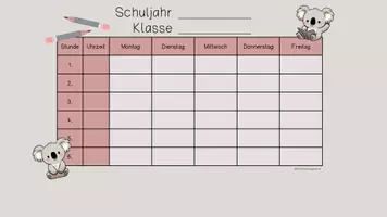 Vorschau - Lehrpläne/Lehrermaterial - Editierbare Stundenpläne für deine Koala-Klasse - Seite 3