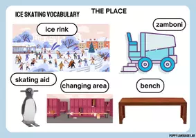 Vista previa - Hojas de trabajo - Ice Skating Vocabulary - a picture dictionary - página 2