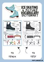 Vista previa - Hojas de trabajo - Ice Skating Vocabulary - a picture dictionary - Portada