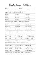 Vorschau - Arbeitsblätter - Kopfrechnen - vier Arbeitsblätter mit je einer Grundrechenart (incl. Lösungen) - Deckblatt