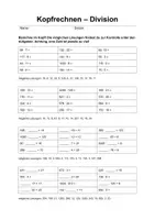 Vorschau - Arbeitsblätter - Kopfrechnen - vier Arbeitsblätter mit je einer Grundrechenart (incl. Lösungen) - Seite 2