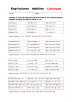 Vorschau - Arbeitsblätter - Kopfrechnen - vier Arbeitsblätter mit je einer Grundrechenart (incl. Lösungen) - Seite 1