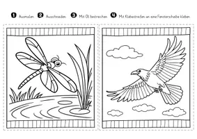 Vorschau - Mal- und Bastelvorlagen - Frühling Fensterdeko - Seite 2