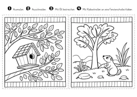 Vorschau - Mal- und Bastelvorlagen - Frühling Fensterdeko - Seite 3