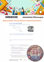 Vorschau - Arbeitsblätter - Arbeitsblatt oder Wissensquiz: Dreiecke - Deckblatt