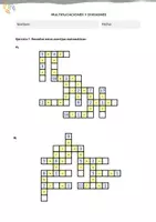 Aperçu - Feuilles d'exercices - Mathématiques : Multiplications et Divisions en Espagnol - Page 1