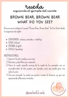 förhandsvisning - ROTERANDE HJUL för retelling med exemplet från berättelsen Brown Bear, Brown Bear - sida 1