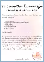 förhandsvisning - Memory game Brown Bear, Brown Bear - sida 1