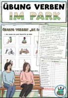 Vorschau - Arbeitsblätter - Übungen Verben "Im Park" DaZ / DaF / Deutsch - Seite 1