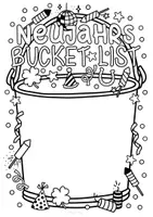 Vorschau - Arbeitsblätter - Neujahrs Bucket List - Ziele und Vorsätze zum Aufschreiben im neuen Jahr - Seite 2