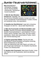 Vorschau - Arbeitsblätter - Buntes Neujahr Feuerwerk am Nachthimmel - Kunstidee im neuen Jahr 2026 - Seite 1