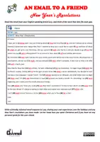 Vista previa - Hojas de trabajo - NEW YEAR’S RESOLUTIONS – Email (Open cloze & Writing task) - página 2