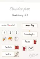 Vorschau - Präsentationen/Tafelbilder - Stundenplan / Tagestransparenz (beige) - Deckblatt