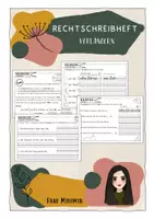 Vorschau - Arbeitsblätter - Rechtschreibheftchen Verlängern - Deckblatt