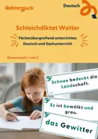 Vorschau - Arbeitsblätter - Schleichdiktat Wetter | Fächerübergreifend Deutsch und Sachunterricht - Deckblatt