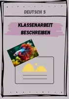 Vorschau - Klassenarbeiten - Klassenarbeit Tier-/Personenbeschreibung (5-6) *inklusive Checkliste - Deckblatt
