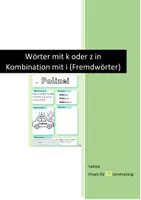Vorschau - Stationenlernen - Wörter mit k oder z in Kombination mit i - Deckblatt