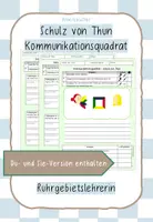 Vorschau - Arbeitsblätter - Arbeitsblätter Schulz von Thun Kommunikationsquadrat - Deckblatt
