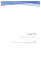 Vorschau - Unterrichtsreihen - Analysis-Skript für Grundlagen Mathematik Oberstufe - Deckblatt