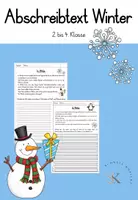Vorschau - Arbeitsblätter - Abschreibtext Winter (ab 2.Klasse) - Deckblatt