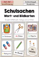 Vorschau - Arbeitsblätter - Schulsachen Schule Materialpaket differenziert - DaZ DaF Sprachförderung - Seite 1