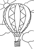 Vorschau - Mal- und Bastelvorlagen - Ausmalbild - Heißluftballon - Malvorlage - Seite 1