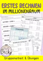 Vorschau - Arbeitsblätter - Erstes Rechnen im Millionenraum (Gruppenarbeit und Übungen) - Deckblatt