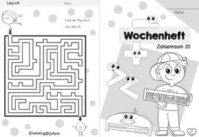 Vorschau - Arbeitsblätter - Wochenheft Mathe 2 (Zahlenraum 20) - Seite 1