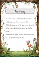 Vorschau - Arbeitsblätter - Waldtiere Heft – Lesen, Zählen, Schneiden & Kleben (1.–2. Klasse) - Seite 1