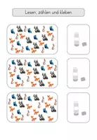 Vorschau - Arbeitsblätter - Waldtiere Heft – Lesen, Zählen, Schneiden & Kleben (1.–2. Klasse) - Seite 3