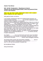 Vorschau - Arbeitsblätter - DaFDaZ B2 Textbausteine Bewerbung im Internet - mit Lösung - Deckblatt