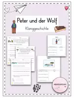 Vorschau - Arbeitsblätter - Peter und der Wolf - Klanggeschichte - Deckblatt