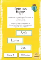 Vorschau - Bildkarten - Blitzlesen Teil 1 - Lesetraining (Kl. 1) - passend zu Flex und Flora (bis F/f) - Deckblatt