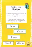 Vorschau - Fördermaterial/Inklusion - Blitzlesen Teil 5 - Lesetraining (Kl. 1) - passend zu Flex und Flora (bis ch) - Deckblatt