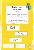 Vorschau - Fördermaterial/Inklusion - Blitzlesen Teil 6 - Lesetraining (Kl. 1) - passend zu Flex und Flora (bis V/v) - Deckblatt
