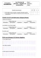 Aperçu - Fiches - Evaluations de grammaire CE2 - Page 2