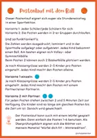Vorschau - Spiele - Postenlauf mit Ball - Sportunterricht 1./2. Klasse - Seite 1