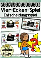 Vorschau - Spiele - Vier-Ecken-Spiel Weihnachtsferien Grundschule – Bewegungsspiel & Austausch (Klasse 2–4) | Unterricht nach den Ferien - Deckblatt